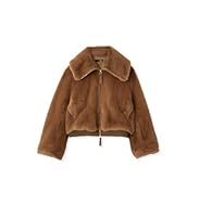 Amazon | [スタイリング/] ワイドカラーフェイクファーブルゾン